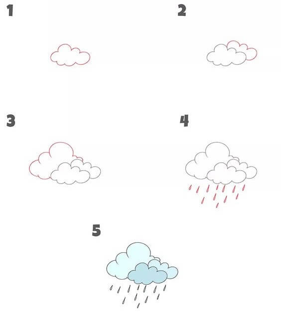 How to draw Rain idea (3)