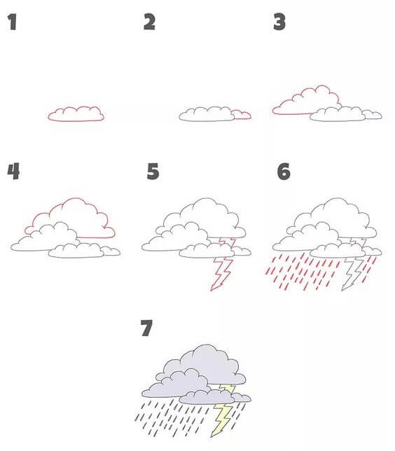 How to draw Rain idea (4)