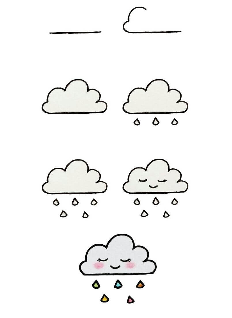 How to draw Rain idea (5)