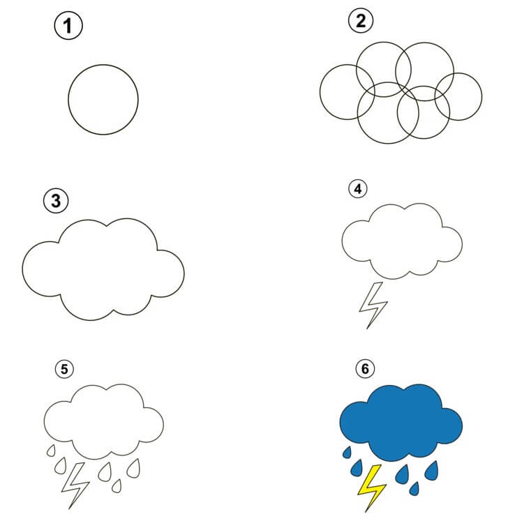 How to draw Rain idea (7)