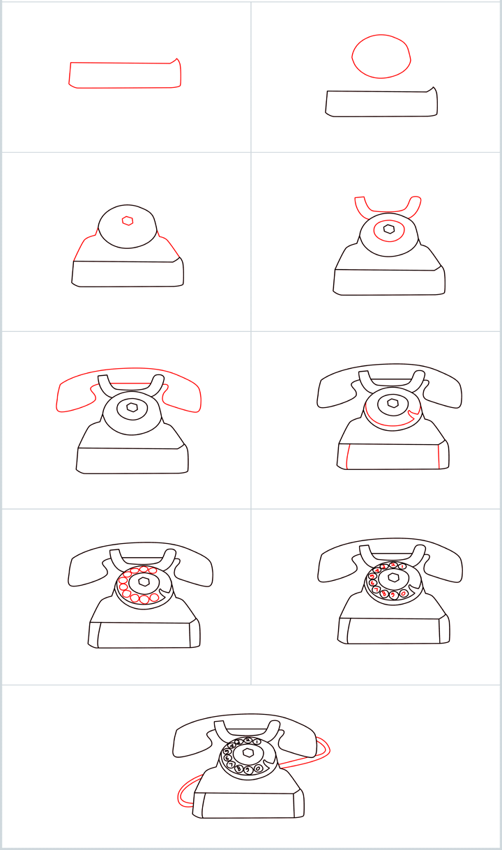 How to draw Sesk phone (4)