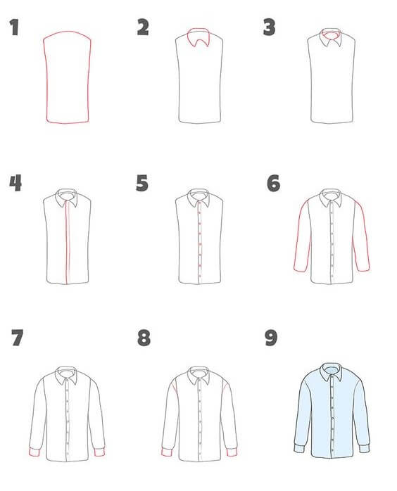 How to draw Shirt idea (7)