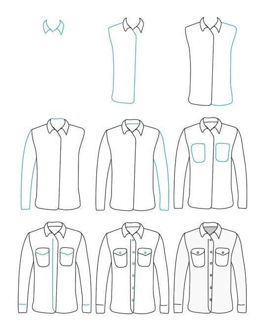 How to draw Shirt idea (8)