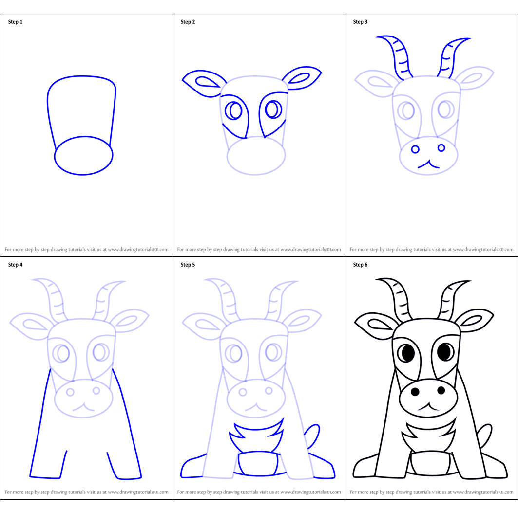 How to draw Simple Antelope (2)