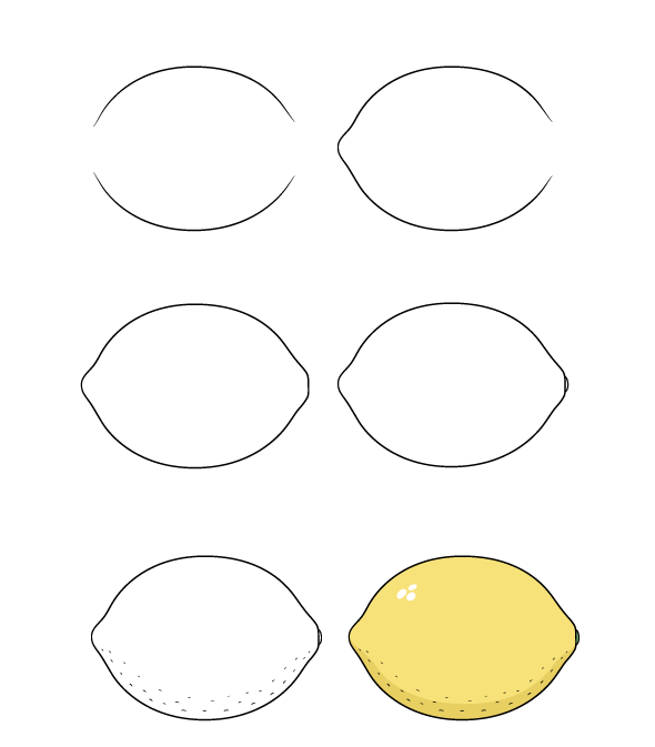 How to draw Simple lemon (3)