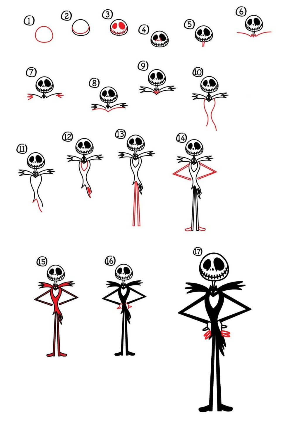 How to draw Skellington idea (1)