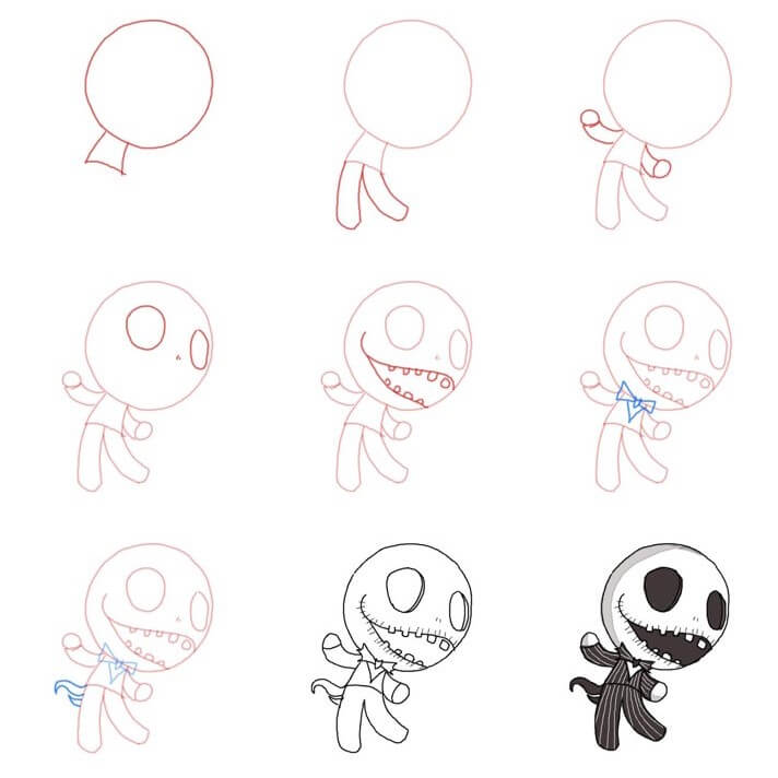 How to draw Skellington idea (10)