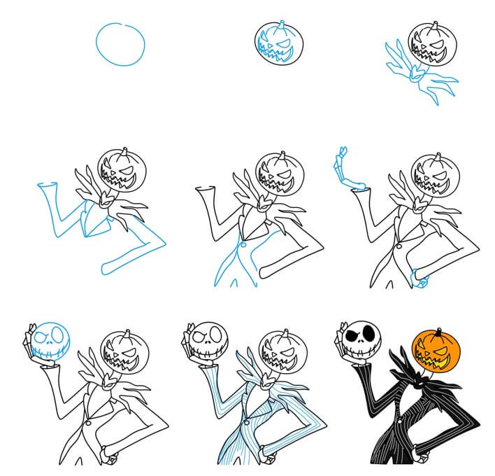 How to draw Skellington idea (12)