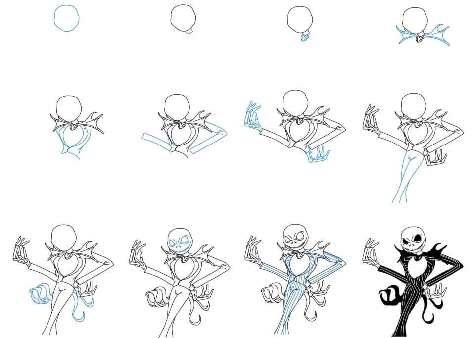 Skellington idea (14) Drawing Ideas