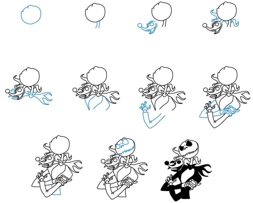 Skellington idea (15) Drawing Ideas