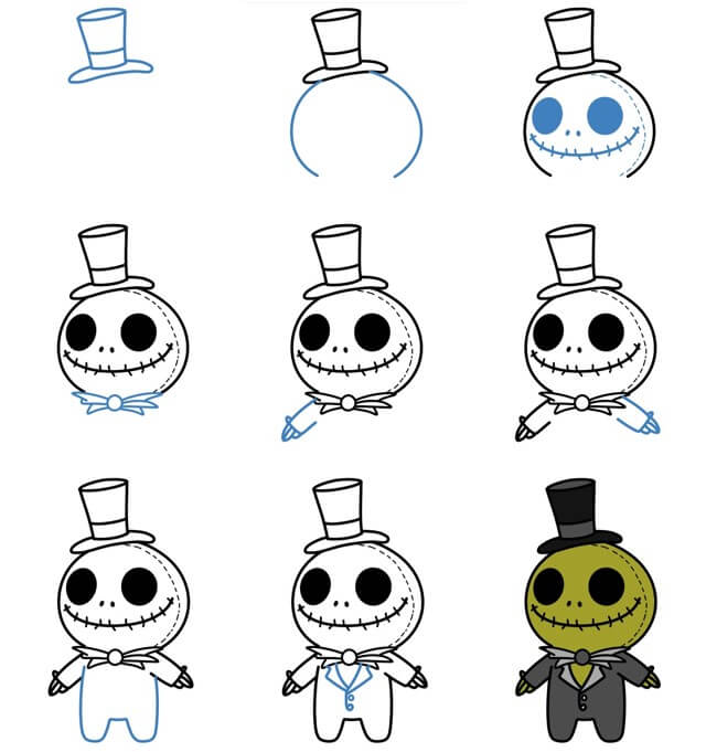 Skellington idea (17) Drawing Ideas