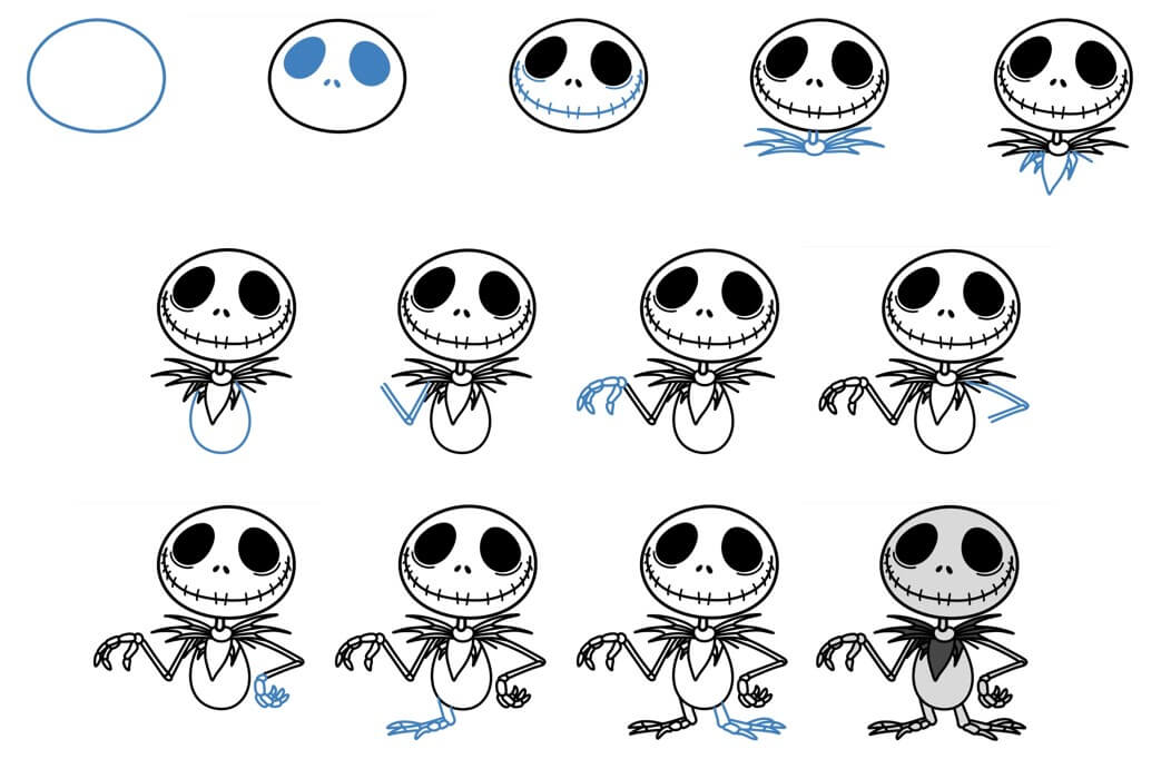 How to draw Skellington idea (19)