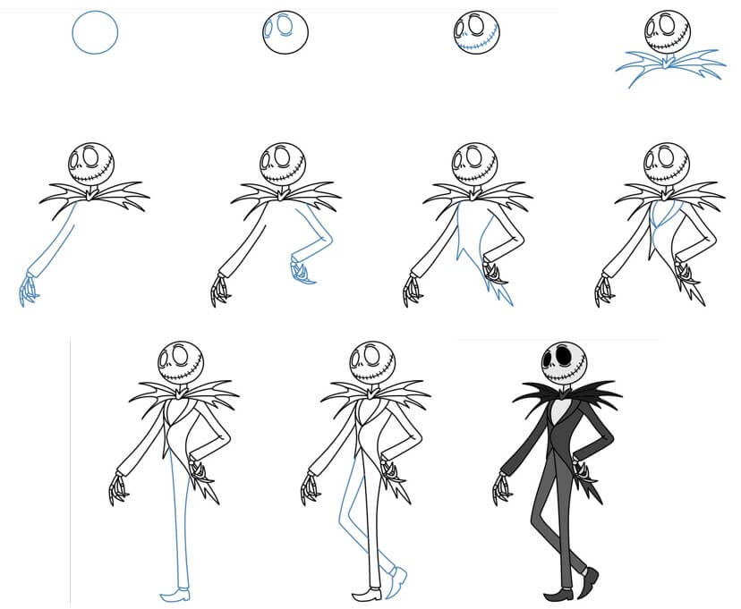 How to draw Skellington idea (20)