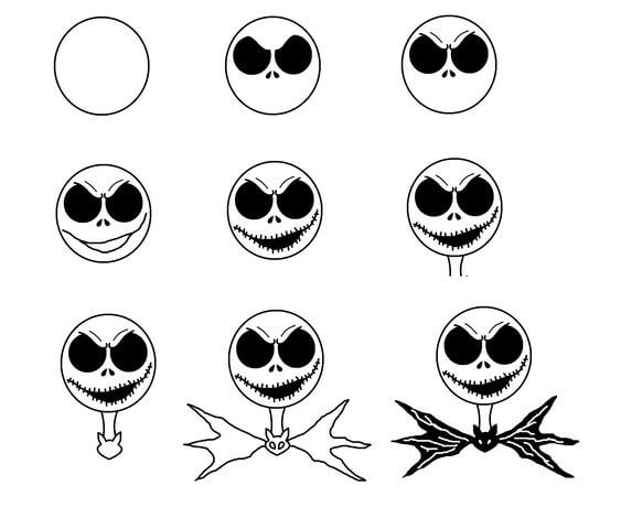 How to draw Skellington idea (5)