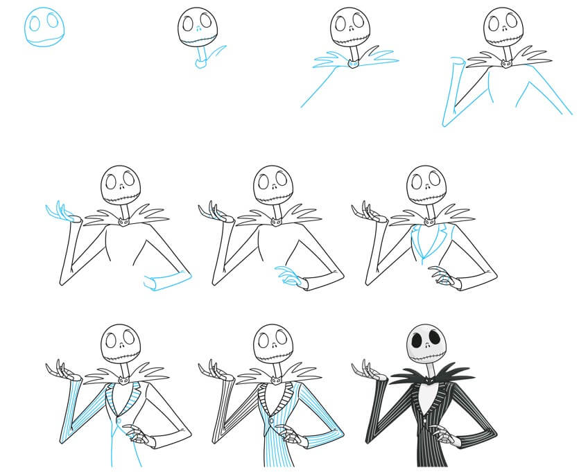 How to draw Skellington idea (8)