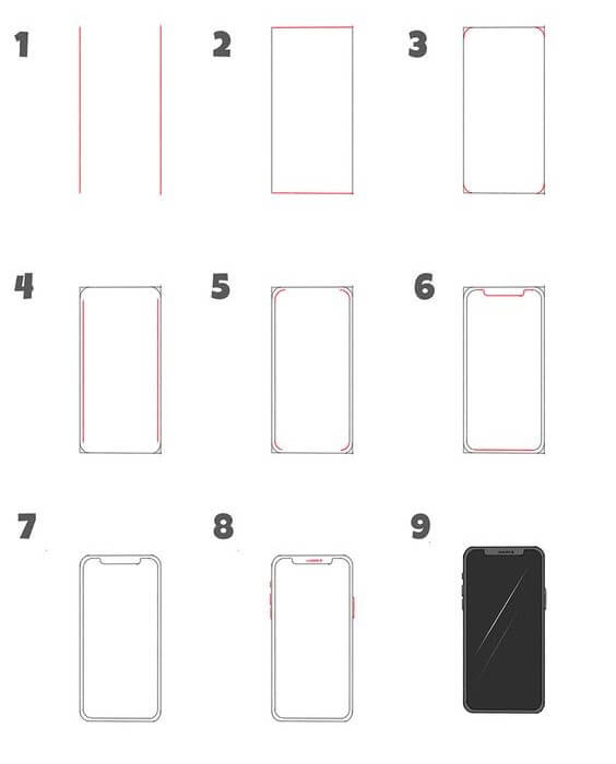 How to draw Smartphone (1)