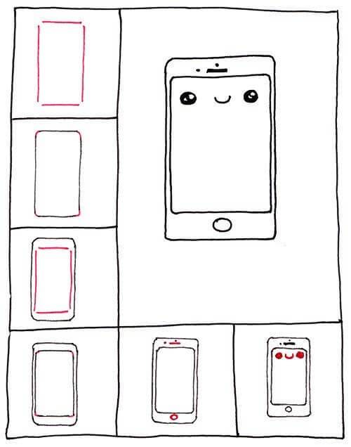 How to draw Smartphone (4)