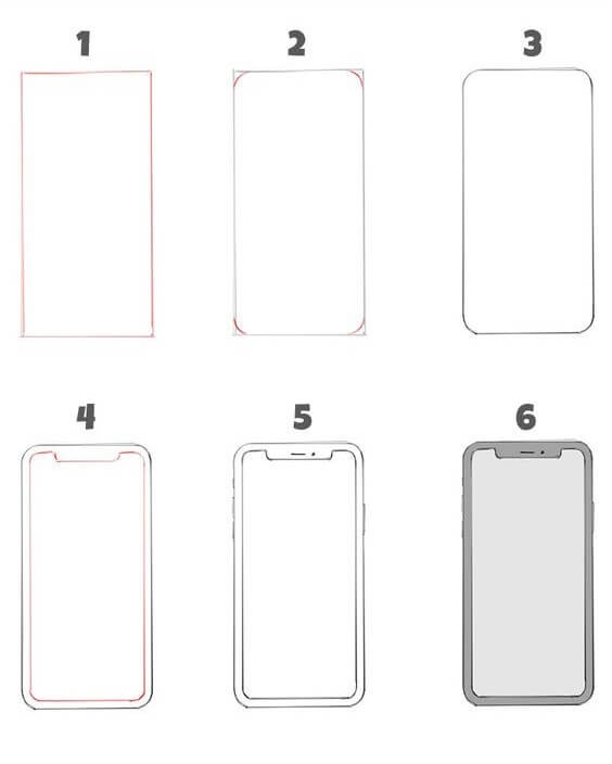 How to draw Smartphone (7)