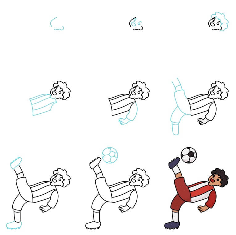 How to draw Soccer player idea (13)