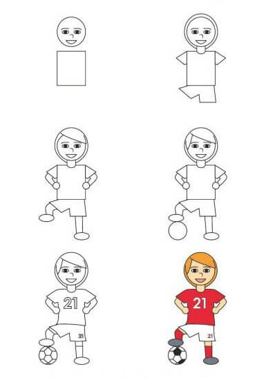 Soccer player idea (14) Drawing Ideas