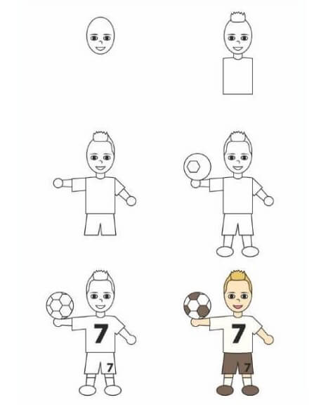 Soccer player idea (3) Drawing Ideas