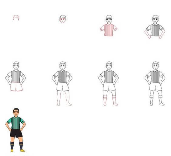 Soccer player idea (4) Drawing Ideas