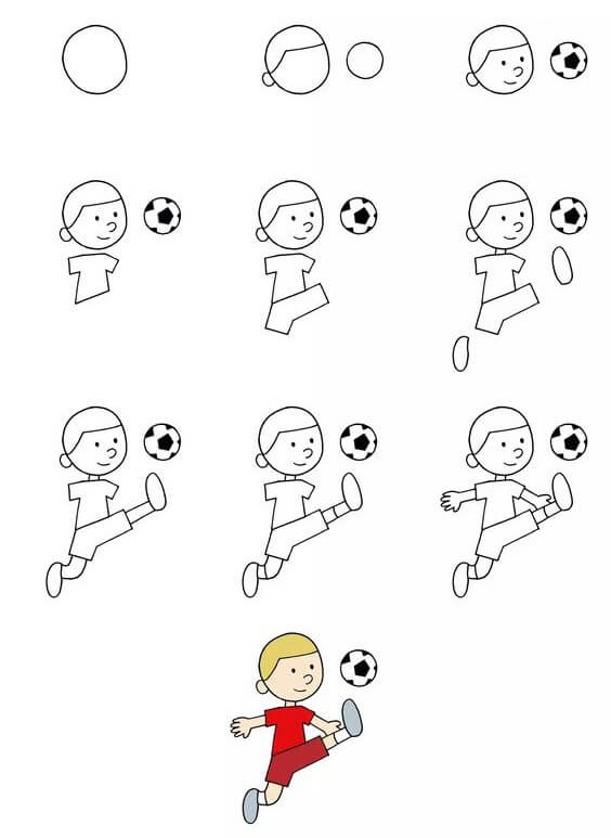 How to draw Soccer player idea (8)