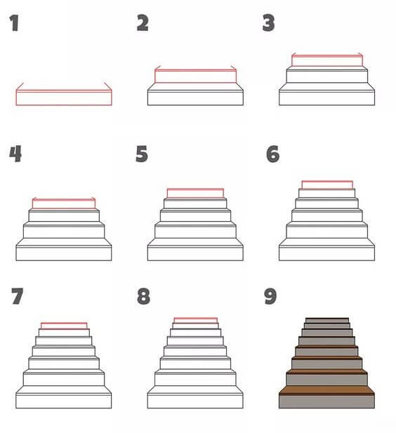 How to draw Stairs idea (5)