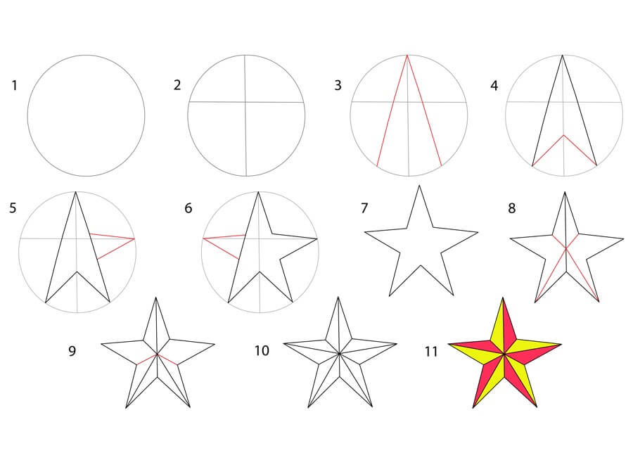 How to draw Star (14)