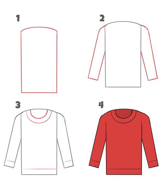 How to draw Sweater (3)