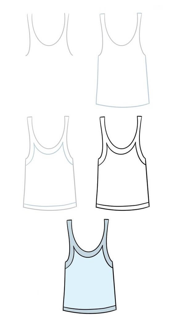 How to draw Tank top (1)