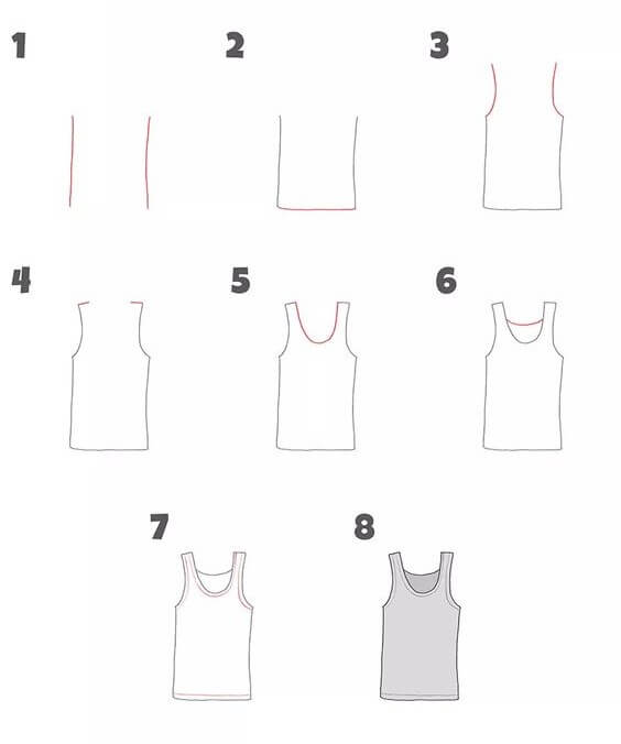 Tank top (2) Drawing Ideas