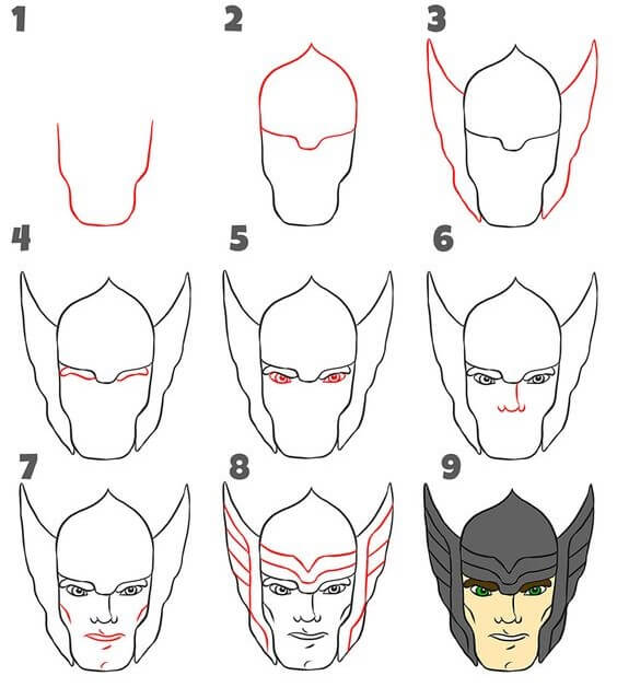 How to draw Thor idea (2)