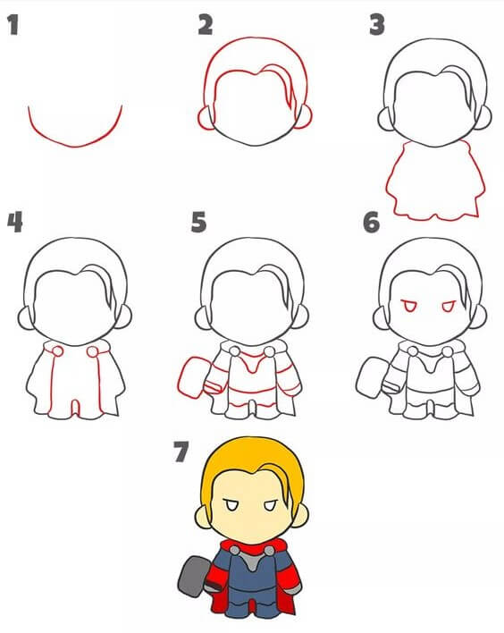 How to draw Thor idea (5)