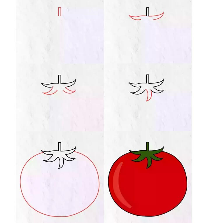 How to draw Tomato idea (10)