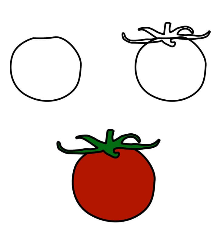 How to draw Tomato idea (14)