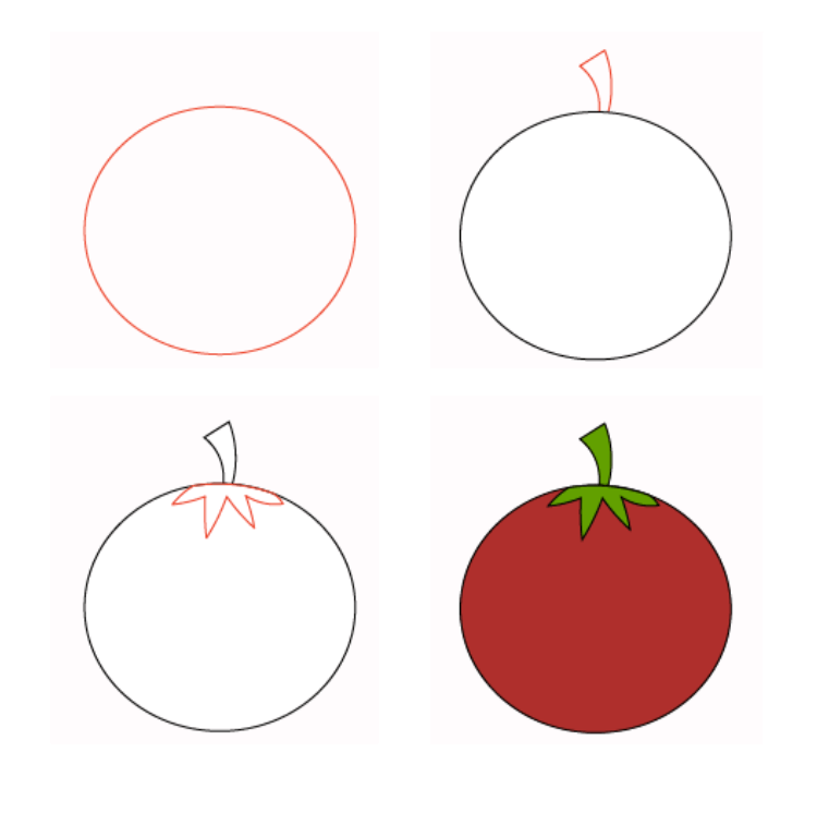 Tomato simple (1) Drawing Ideas