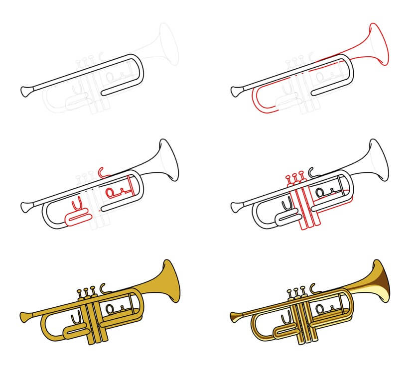 Trumpet idea (12) Drawing Ideas