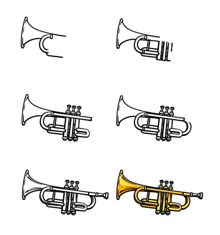 Trumpet idea (15) Drawing Ideas