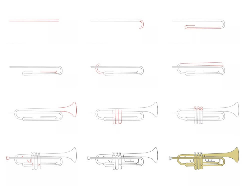 Trumpet idea (9) Drawing Ideas