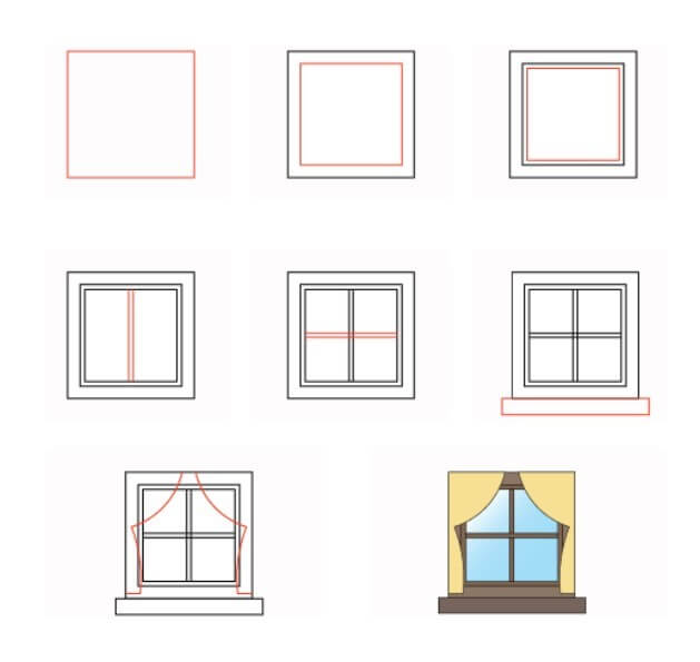 How to draw Window idea (10)