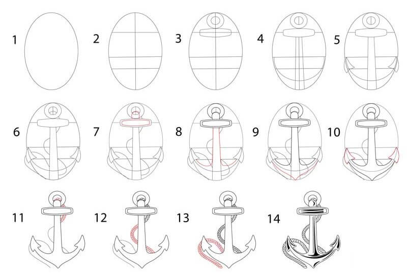 How to draw Anchor idea (13)