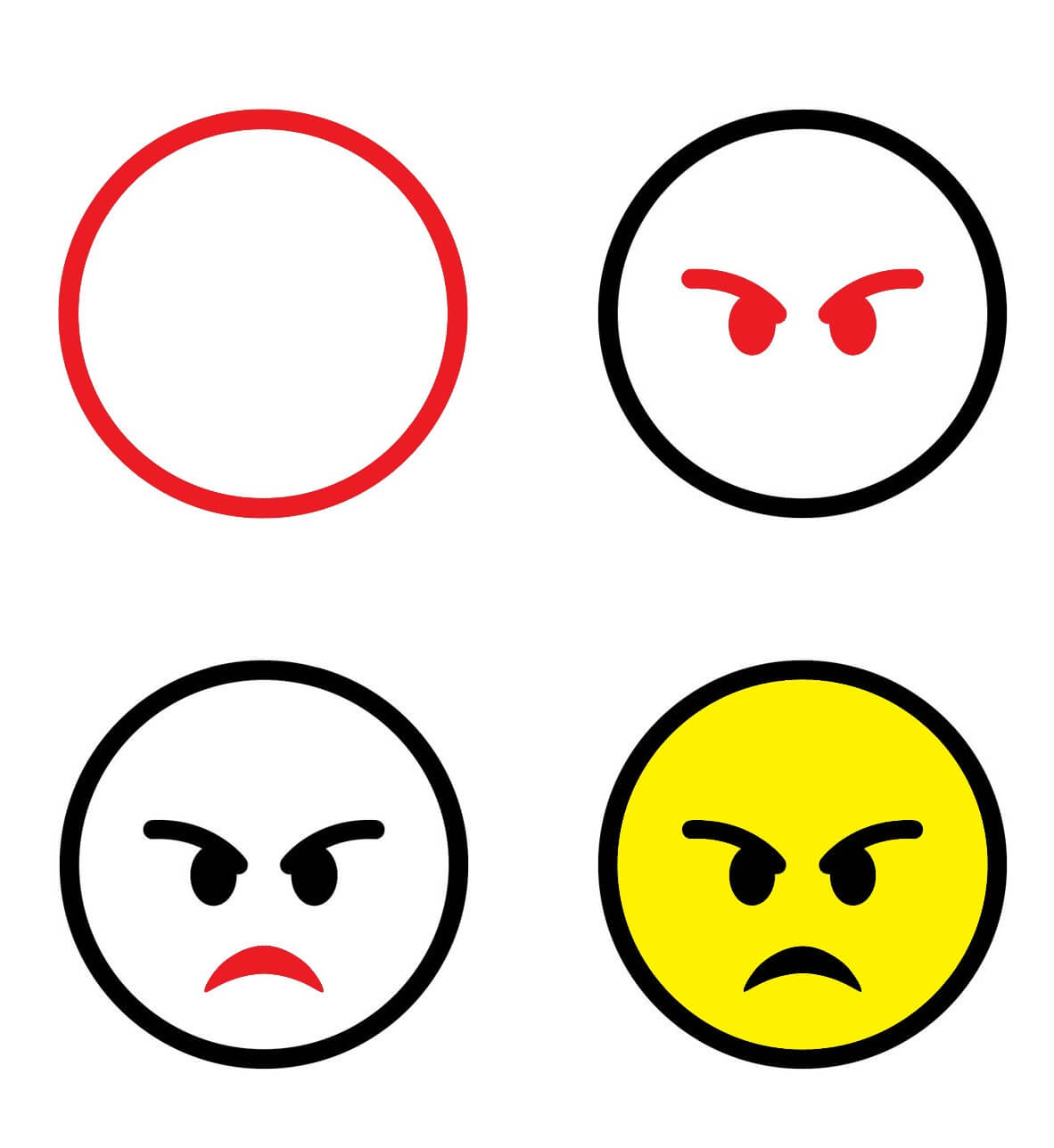 How to draw Angry emoji (2)