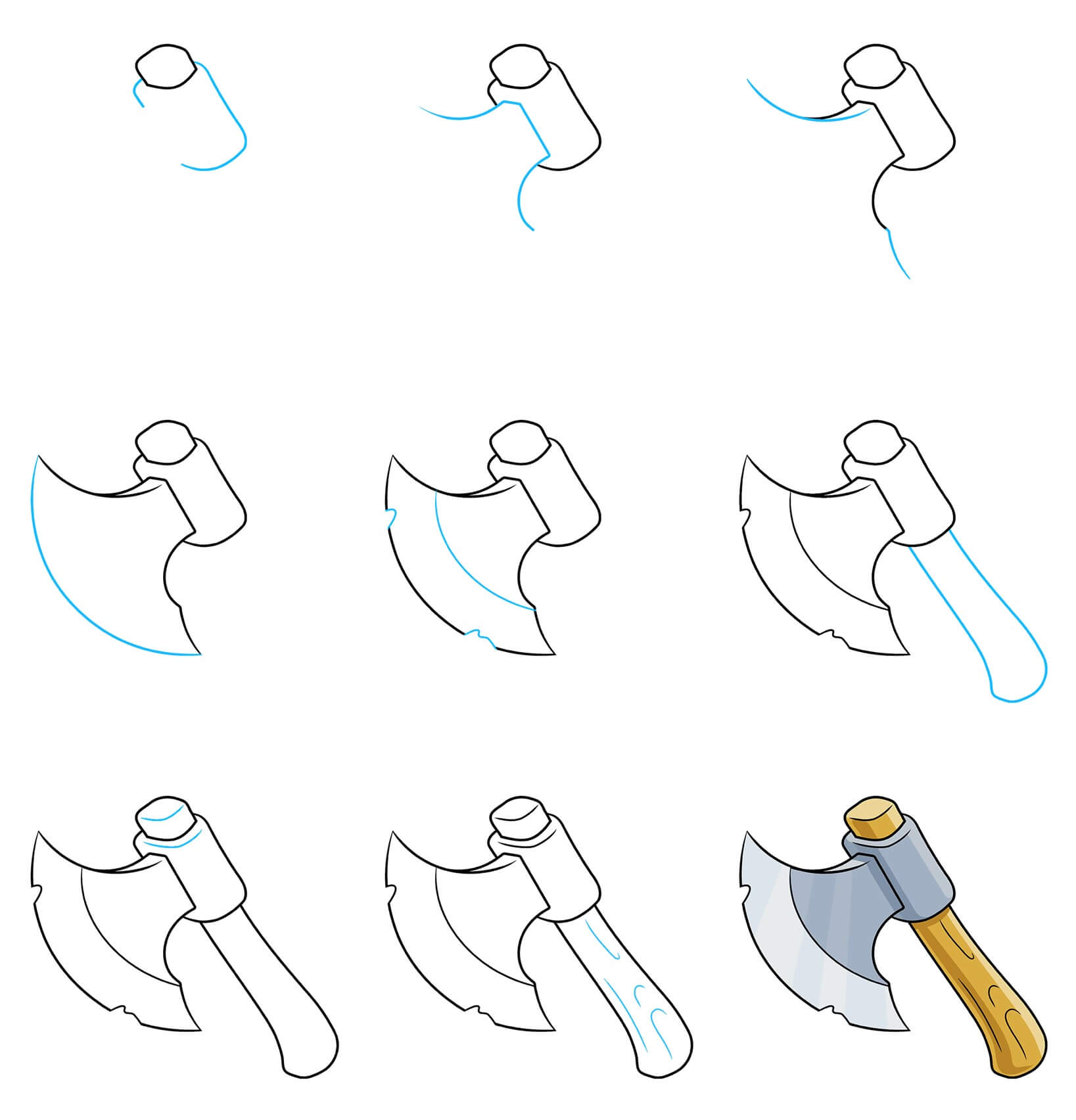 How to draw Axe idea (18)