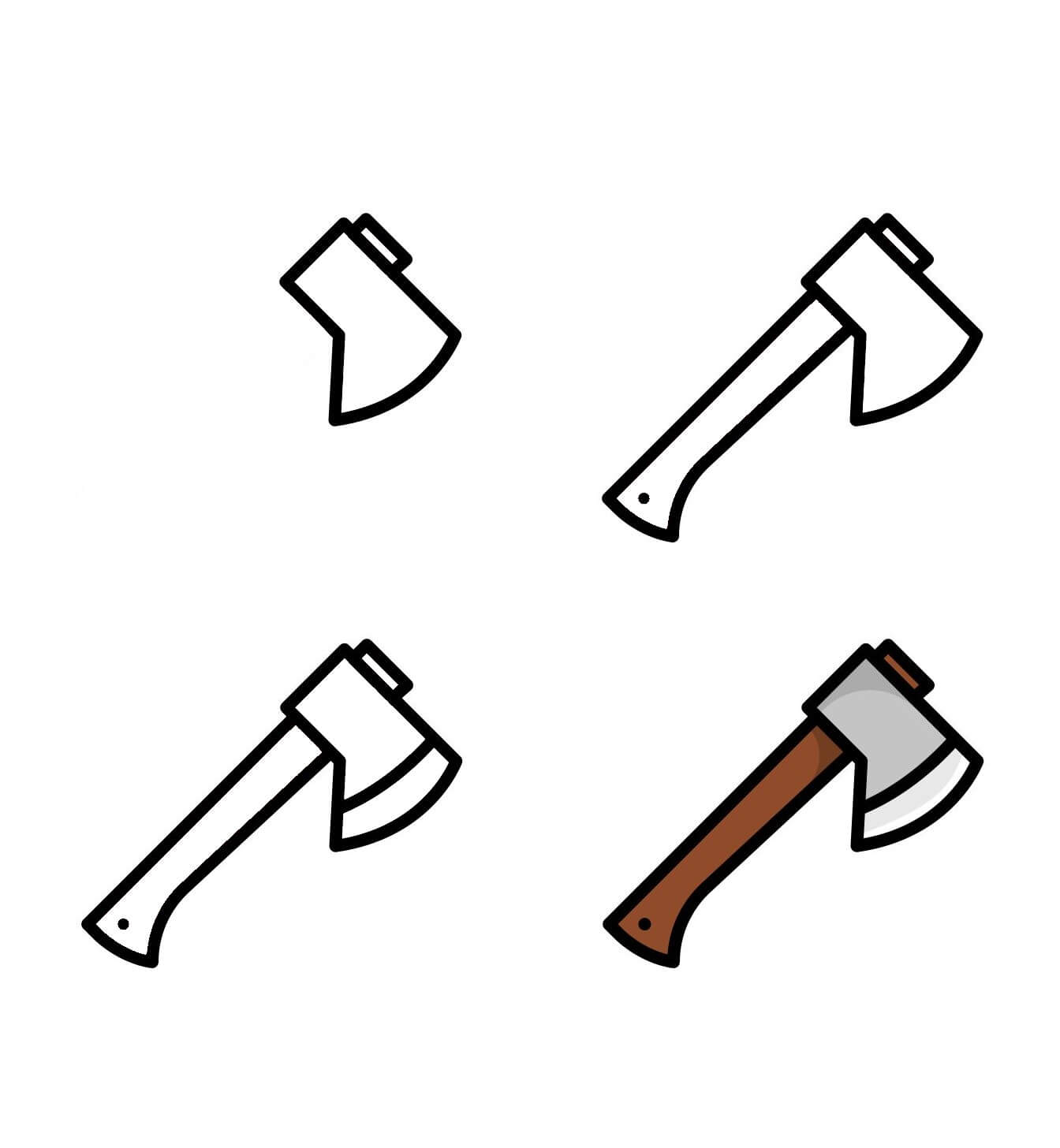 How to draw Axe idea (4)