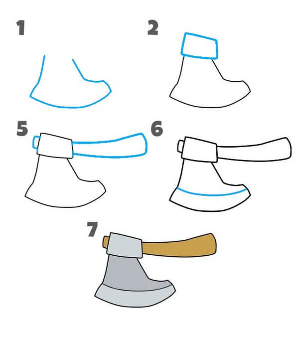 How to draw Axe idea (9)