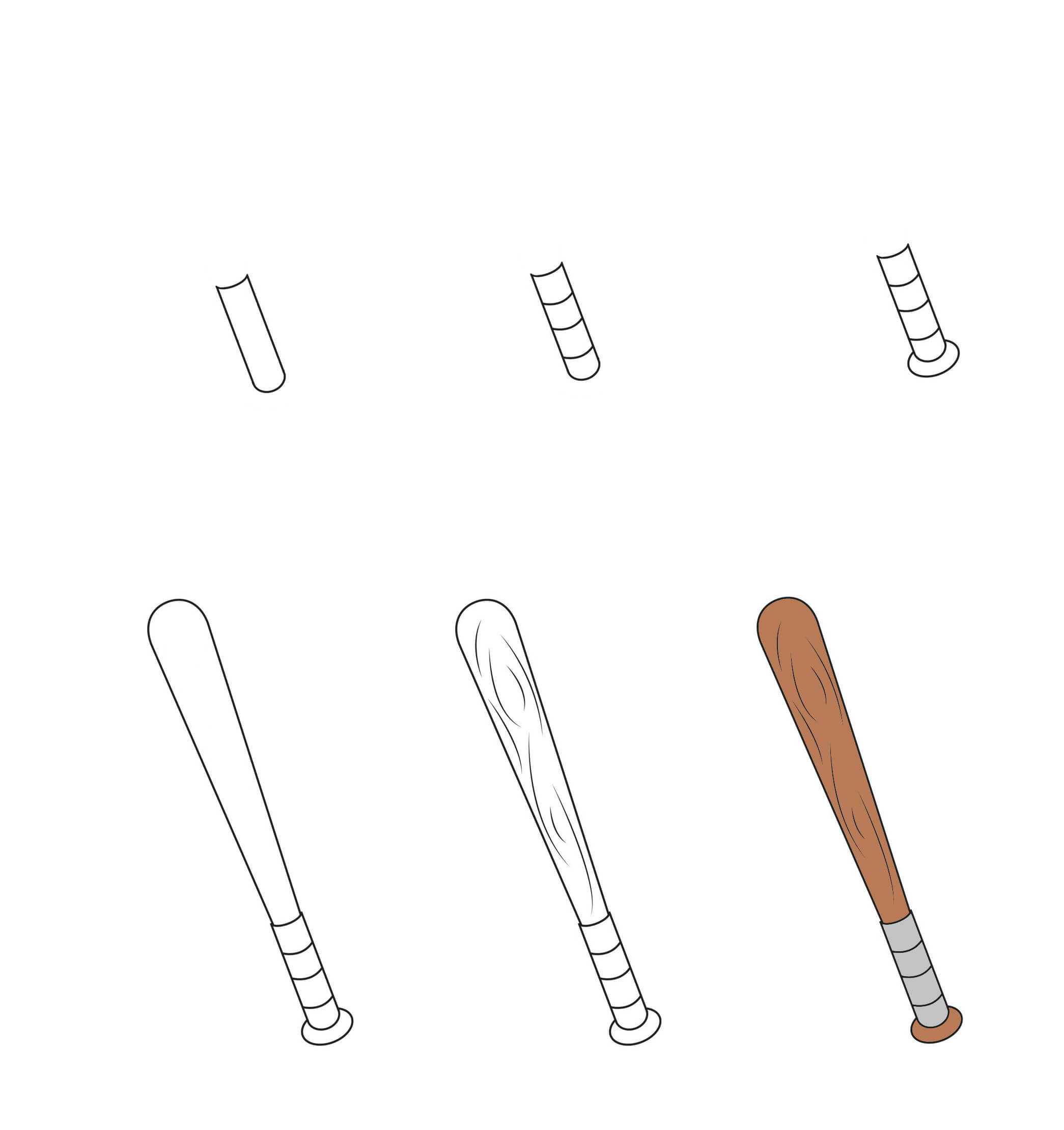 How to draw Baseball bat ideas (2)