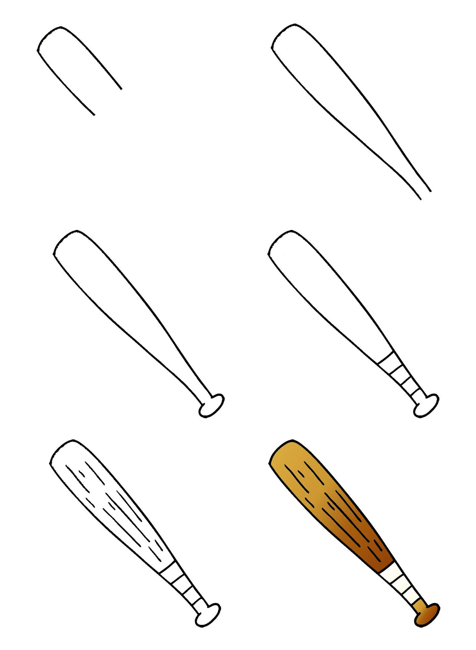 How to draw Baseball bat ideas (4)