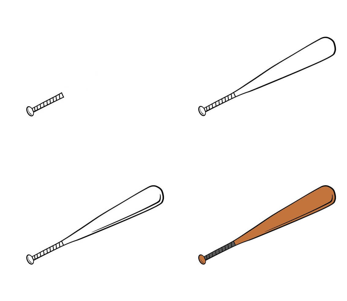 How to draw Baseball bat ideas (8)