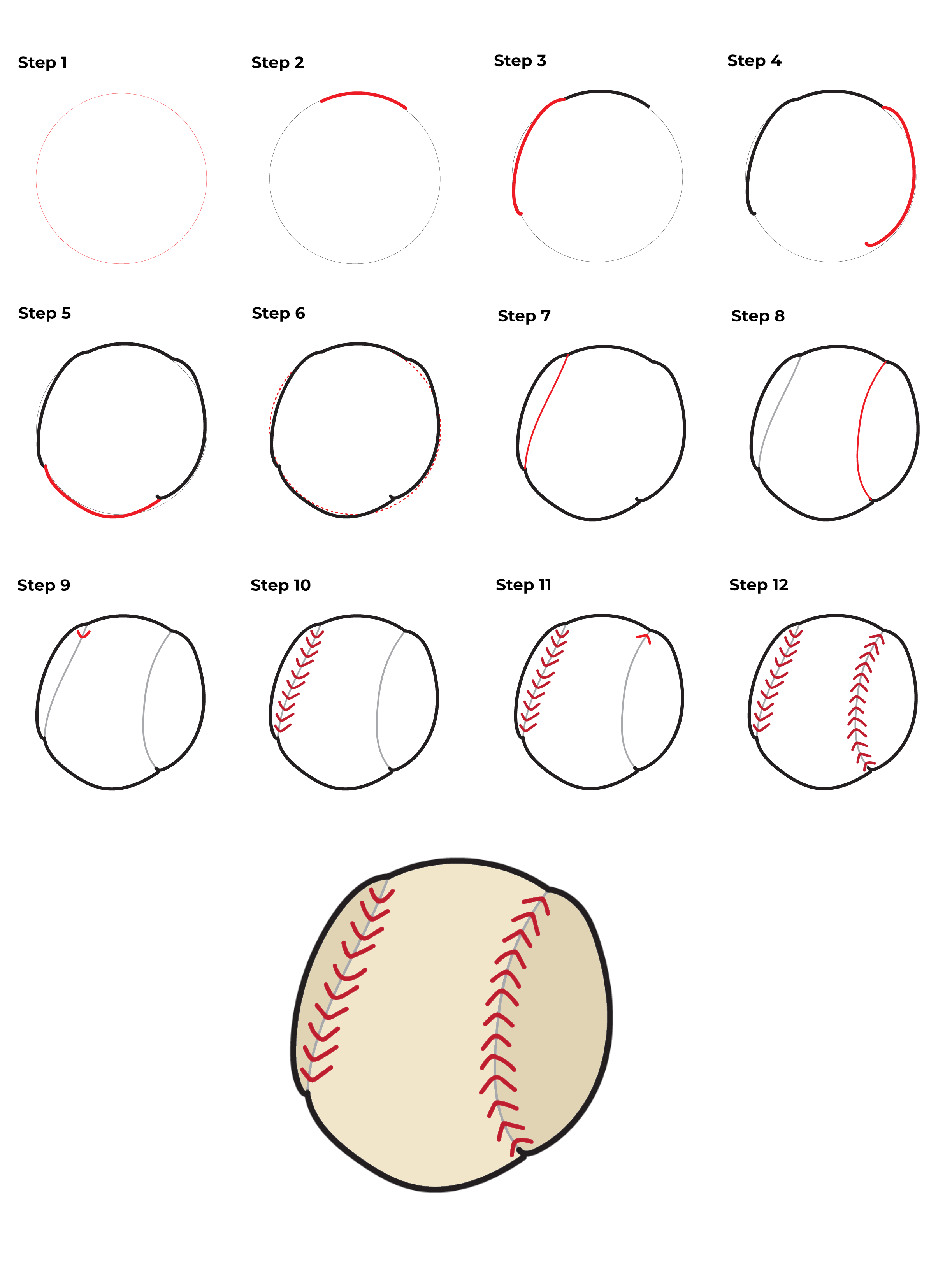 How to draw Baseball idea (15)